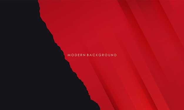 Modern abstract black dop with red color background