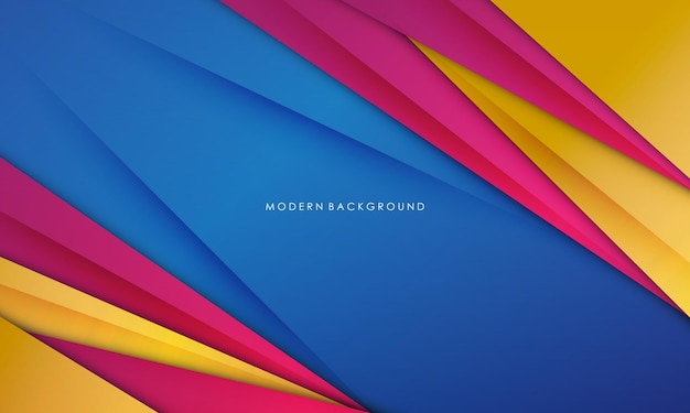 Modern abstract blue with pink and yelllow color background