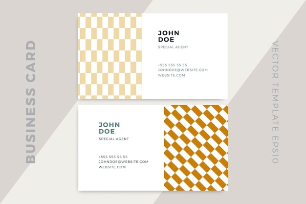 Modern abstract business card templates with artistic geometric pattern. Trendy corporate stationery