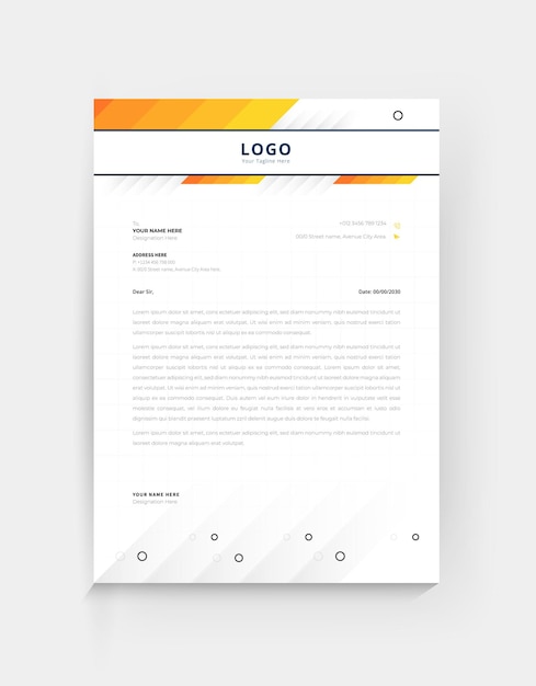 Modern abstract business company letterhead