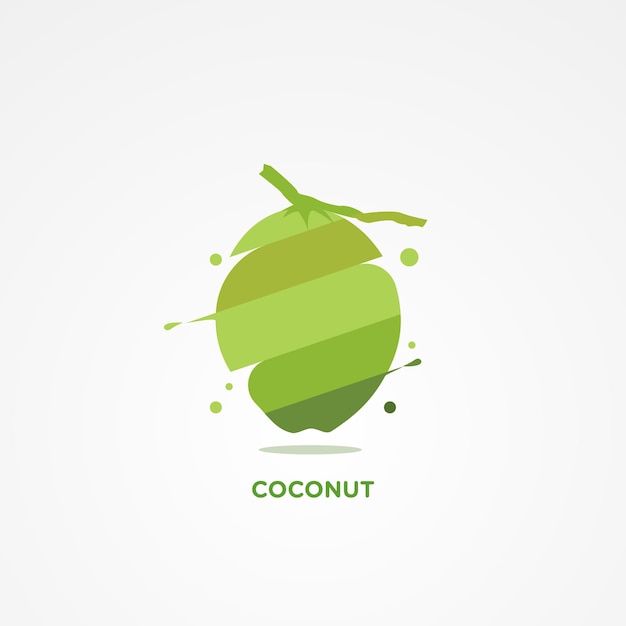 modern abstract coconut illustration premium vector