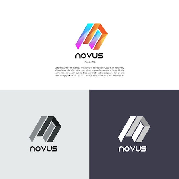 Modern Abstract Colorful Shape Logo Design Template