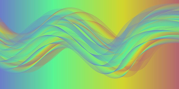 Vector modern abstract colorful wave shape background design