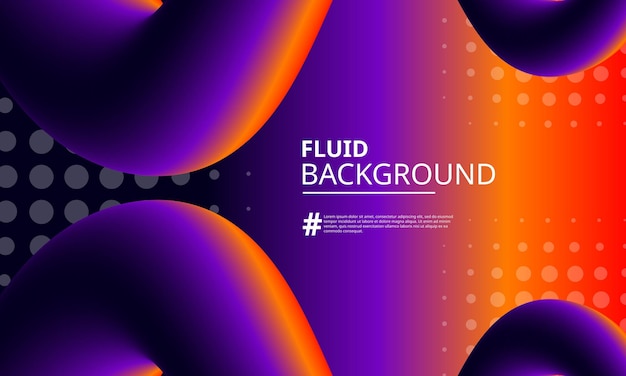 Modern abstract fluid wave background design