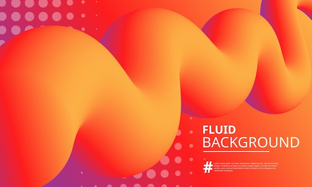 Modern abstract fluid wave background design