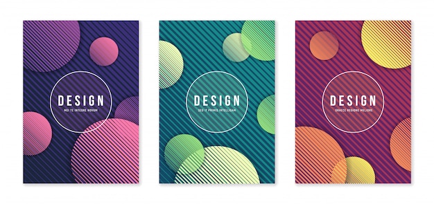 Modern abstract geometric a4 size cover designs