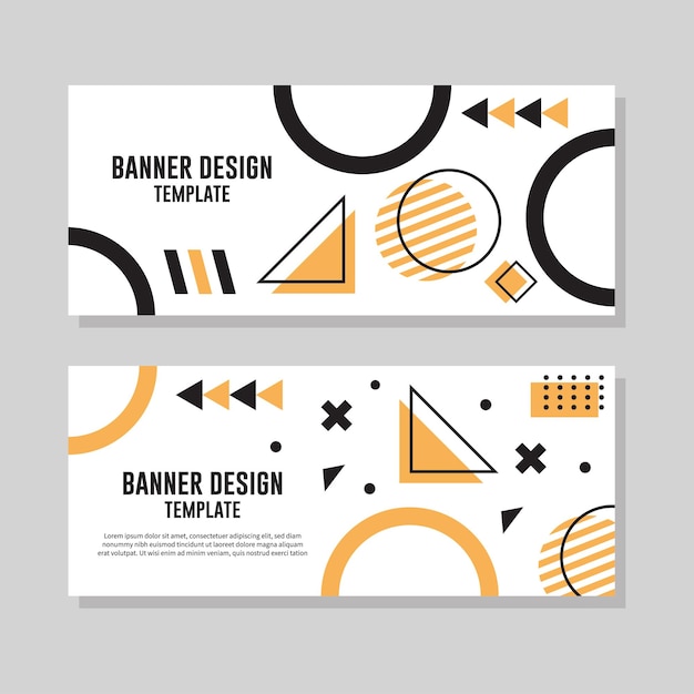 Modern abstract geometric banner template