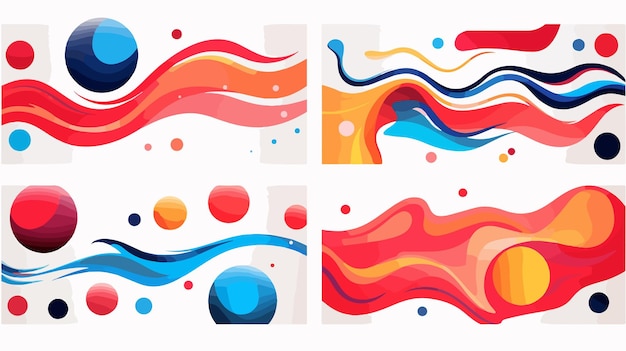 Vector modern abstract geometric graphic elements collection