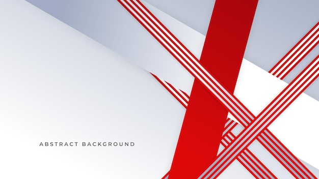 Modern abstract geometric red white background with shadow suit for business corporate banner backdrop presentation and much more Premium Vector