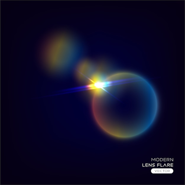 modern abstract glowing lens flare effect