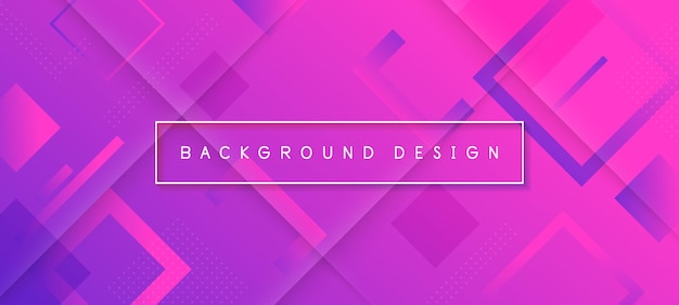 Modern abstract gradient pink design element with geometric rectangle square shape background