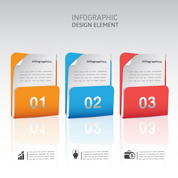 Modern abstract infographic element template