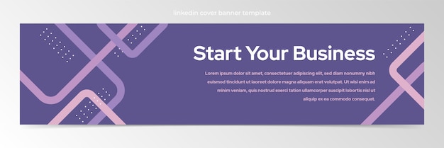 Modern abstract linkedin banner template