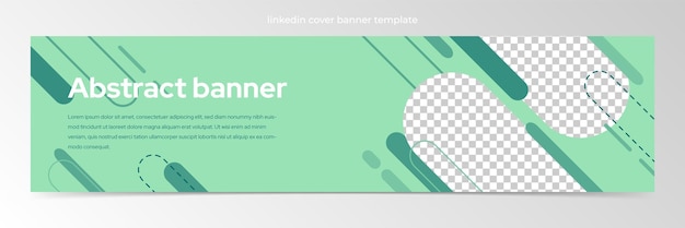 Modern abstract linkedin banner template