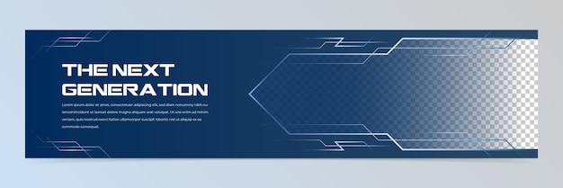 Modern abstract linkedin banner template