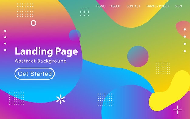 Modern abstract liquid background landing page design Minimal background design