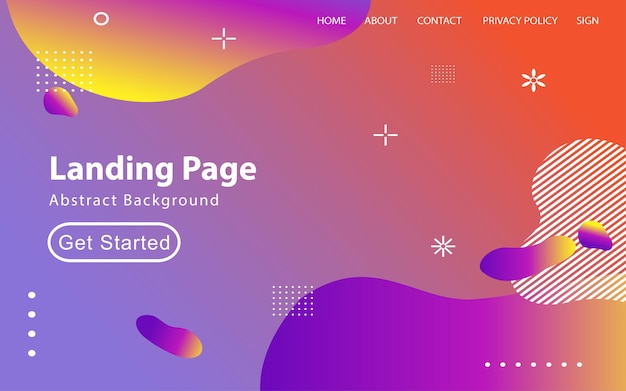 Modern abstract liquid background landing page design Minimal background design