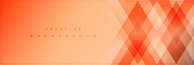 Modern abstract orange gradient banner background design