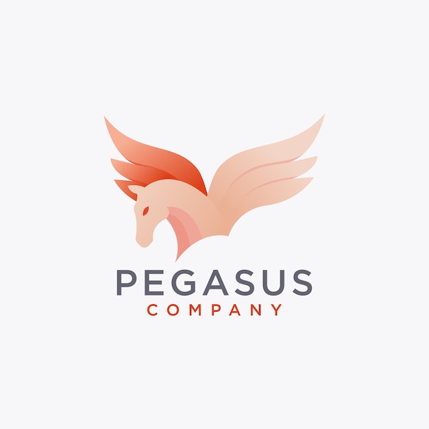 Modern abstract pegasus logo icon vector template on white background