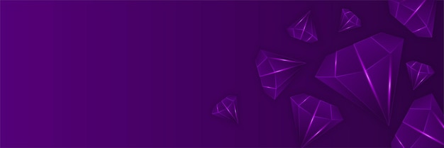 Modern abstract purple banner background