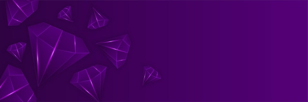 Modern abstract purple banner background