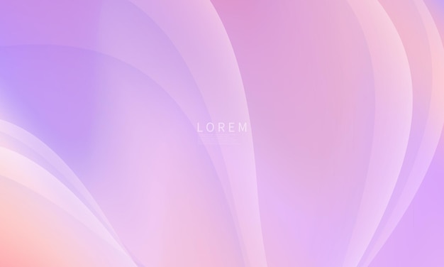 Modern abstract shapes postcard or brochure cover design with a pastel color palette and a gradient background