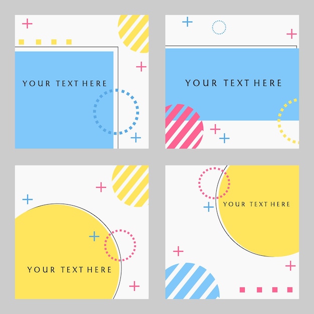 modern abstract square template with geometric style. desain for social media posts, mobile apps