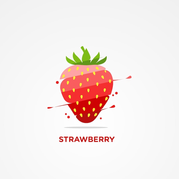 modern abstract strawberry illustration premium vector