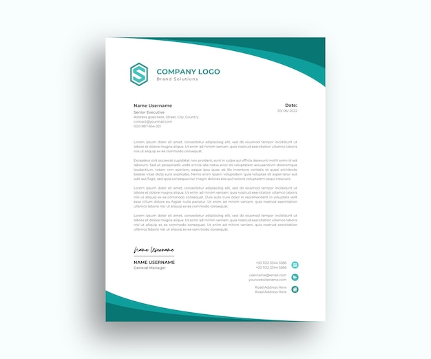 Modern Abstract Unique Company Formal Letterhead