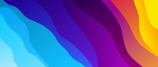 modern abstract with blue purple and yellow gradient color mix