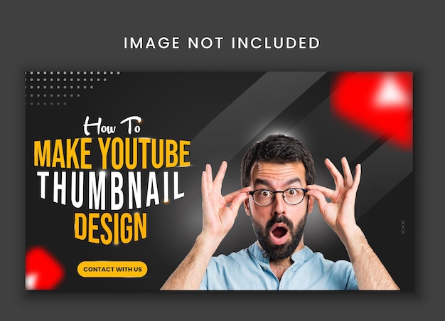 Vector modern abstract youtube thumbnail background design