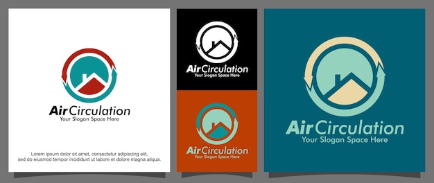 Modern air circulation logo template