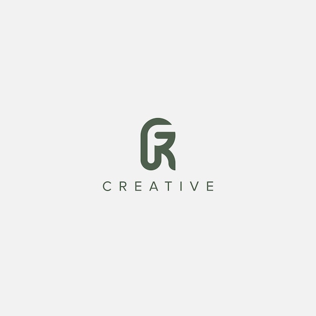 Vector modern alphabet letter rg gr unique logo vector template illustration