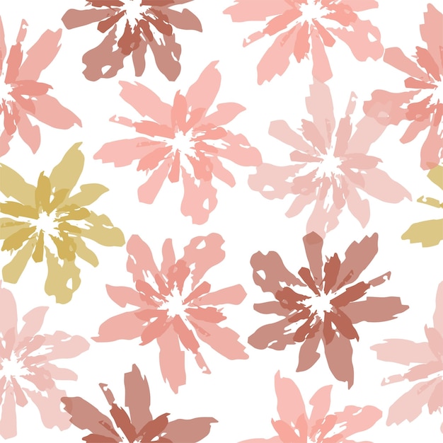 Modern animal skin pattern with flower shapes