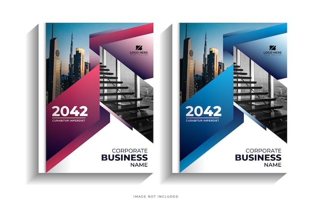 Modern annual report business flyer template design