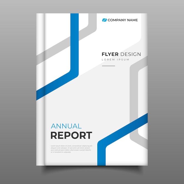 modern annual report cover book template design