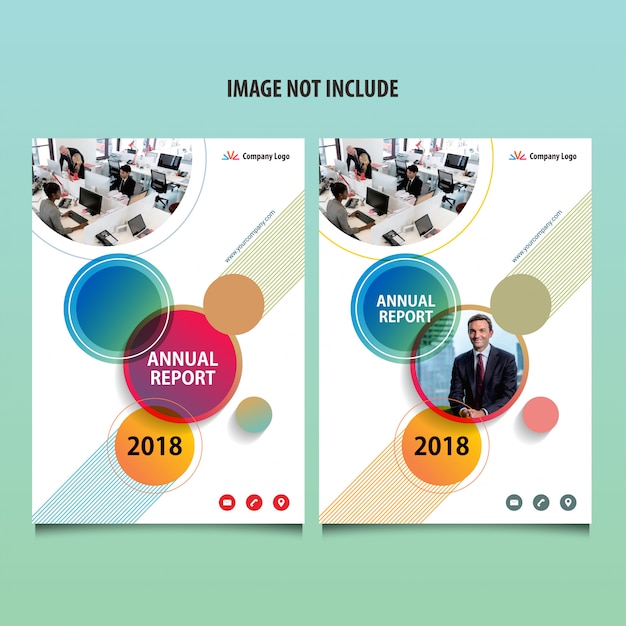 Modern Annual report cover template