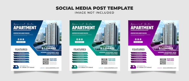 Modern Apartment Social Media Instagram Post And Banner Template For Promotion