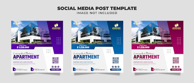 Modern Apartment Social Media Instagram Post And Banner Template For Promotion