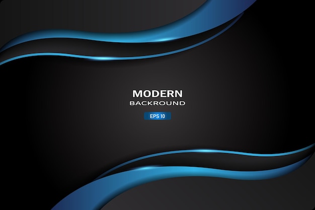 Modern Background Realistic Overlapped Dynamic Elegant Metallic Glossy Blue