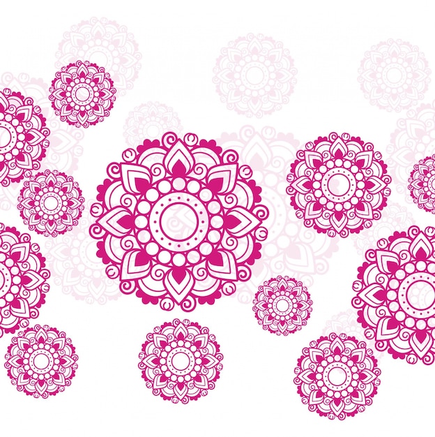 Modern background with small mandalas