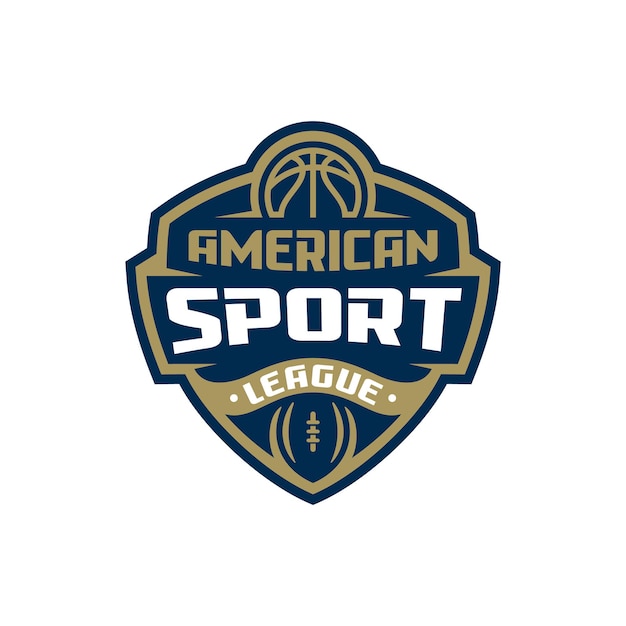 Modern badge for american type sports