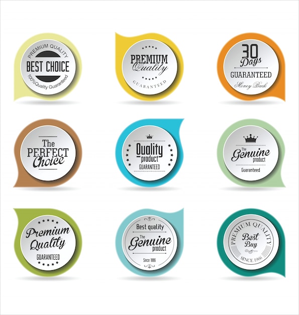 Vector modern badges collection