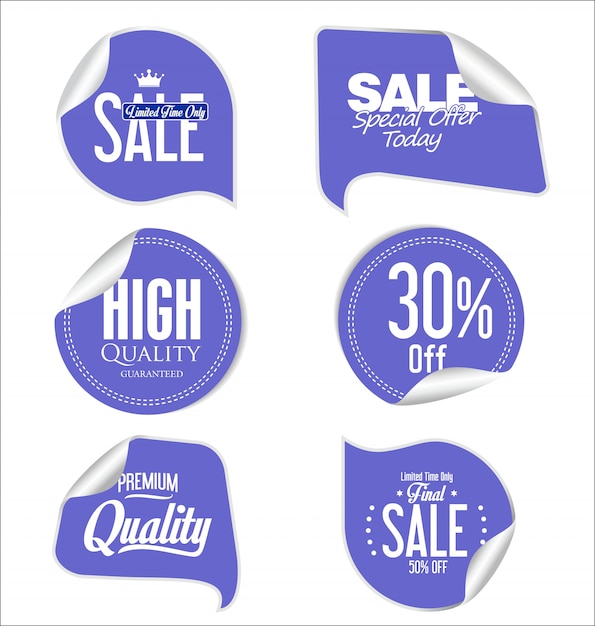 Modern badges stickers and labels collection 