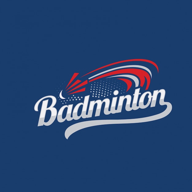 Modern Badminton Badge Logo Illustration