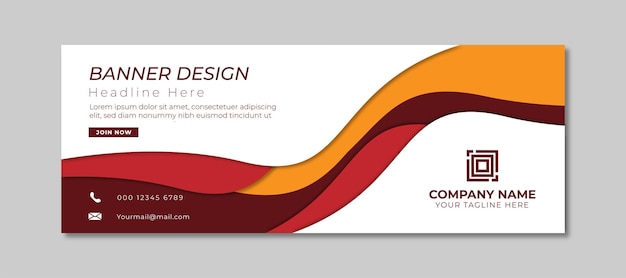 Modern banner design abstract template design vector