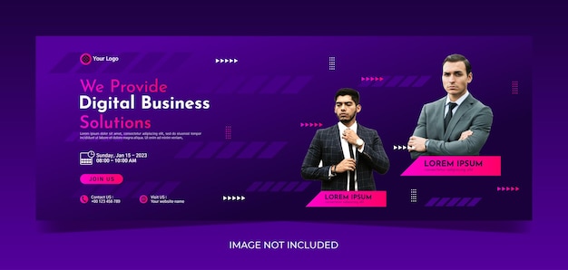 Modern banner template design for business webinar