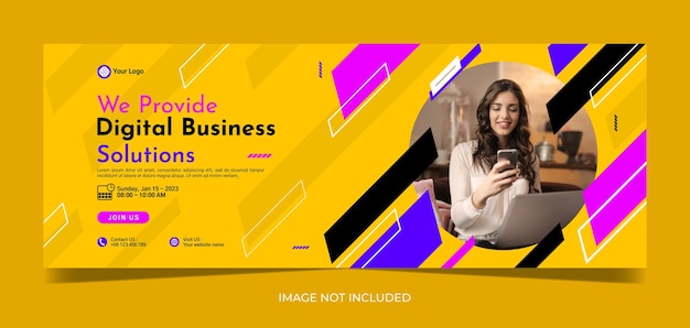 Modern banner template design for business webinar