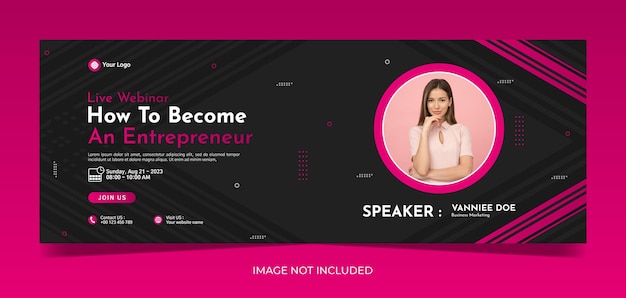 Modern banner template design for business webinar