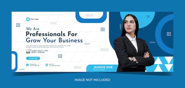 Modern banner template design for business webinar